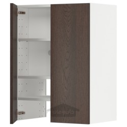 کابینت دیواری برای هود استخراج با قفسه/درب ایکیا مدل IKEA METOD رنگ قهوه ای سینارپ