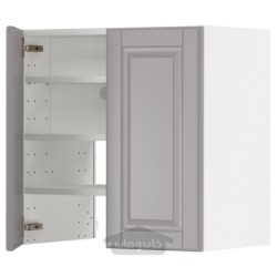 کابینت دیواری برای هود استخراج با قفسه/درب ایکیا مدل IKEA METOD رنگ خاکستری بدن