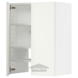 کابینت دیواری برای هود استخراج با قفسه/درب ایکیا مدل IKEA METOD رنگ والستنا سفید