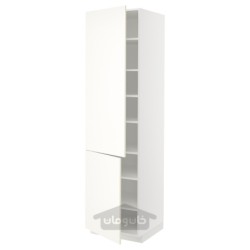 کابینت بلند با قفسه/2 درب ایکیا مدل IKEA METOD رنگ سفید
