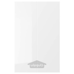 مجموعه درب کابینت کف گوشه ای 2 عددی ایکیا مدل IKEA RINGHULT رنگ سفید براق