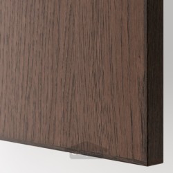 کابینت بلند با قفسه/سبد سیمی ایکیا مدل IKEA METOD رنگ جلوه چوب مشکی