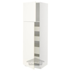 کابینت بلند با 2 درب / 4 کشو ایکیا مدل IKEA METOD / MAXIMERA رنگ سفید