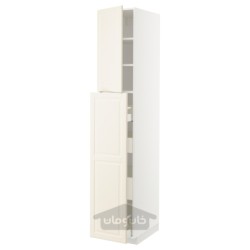 کابینت بلند با باز کننده فشاری 4 کشو/درب/2 قفسه ایکیا مدل IKEA METOD / MAXIMERA رنگ سفید