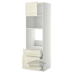 کابینت بلند برای فر/مایکروویو با درب/2 کشو ایکیا مدل IKEA METOD / MAXIMERA رنگ سفید