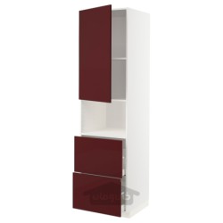 کابینت بلند برای مایکروویو با درب/2 کشو ایکیا مدل IKEA METOD / MAXIMERA رنگ سفید