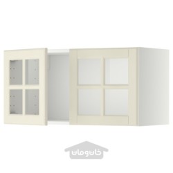 کابینت دیواری با 2 درب شیشه ای ایکیا مدل IKEA METOD رنگ سفید