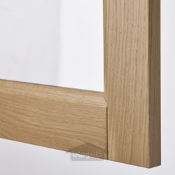 کابینت دیواری با 2 درب شیشه ای / 2 کشو ایکیا مدل IKEA METOD / MAXIMERA رنگ سفید