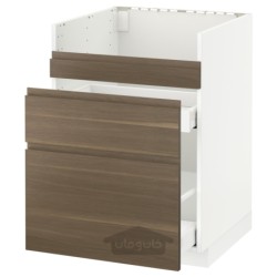 کابینت پایه برای سینک HAVSEN /3 جلو/2 کشو ایکیا مدل IKEA METOD رنگ سفید