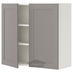 کابینت دیواری با 2 قفسه/درب ایکیا مدل IKEA ENHET رنگ قاب خاکستری اینهت