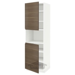 کابینت بلند برای مایکروویو با 2 درب/قفسه ایکیا مدل IKEA METOD رنگ سفید