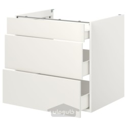 کابینت کف با 3 کشو ایکیا مدل IKEA ENHET رنگ جلو کشو سفید
