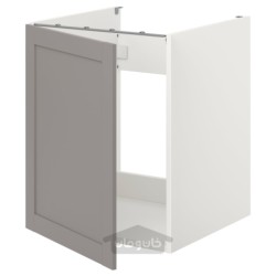 کابینت کف برای سینک/درب ایکیا مدل IKEA ENHET رنگ قاب خاکستری درب