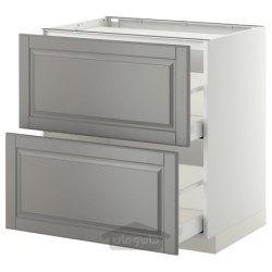 کابینت کف برای اجاق گاز / 2 جلو / 2 کشو ایکیا مدل IKEA METOD / MAXIMERA رنگ سفید