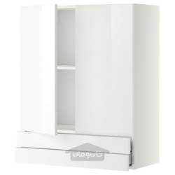 کابینت دیواری با 2 درب / 2 کشو ایکیا مدل IKEA METOD / MAXIMERA رنگ سفید