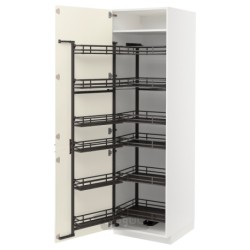 کابینت بلند با اتاقک بیرون کش ایکیا مدل IKEA METOD رنگ سفید