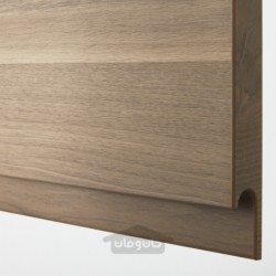 کابینت بلند با اتاقک بیرون کش ایکیا مدل IKEA METOD رنگ جلوه چوب مشکی