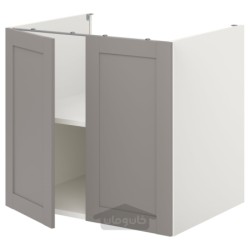 کابینت کف برای قفسه/درب ایکیا مدل IKEA ENHET رنگ قاب خاکستری درب