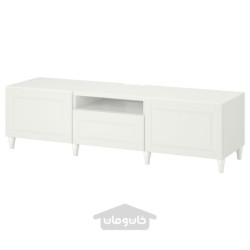 میز تلویزیون ایکیا مدل IKEA BESTÅ رنگ سفید/اسمویکن/سفید کبارپ