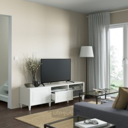 میز تلویزیون ایکیا مدل IKEA BESTÅ رنگ سفید/اسمویکن/سفید کبارپ