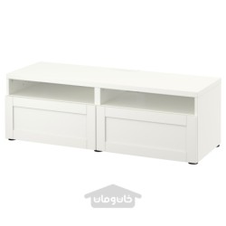 میز تلویزیون با کشو ایکیا مدل IKEA BESTÅ رنگ سفید/سفید هانویکن