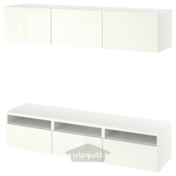 میز تلویزیون ایکیا مدل IKEA BESTÅ رنگ سفید/براق برگسویکن/سفید
