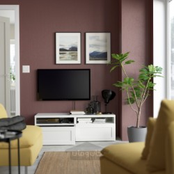 میز تلویزیون با کشو ایکیا مدل IKEA BESTÅ رنگ سفید/سفید هانویکن