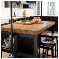 جزیره آشپزخانه با قفسه ایکیا مدل IKEA VADHOLMA