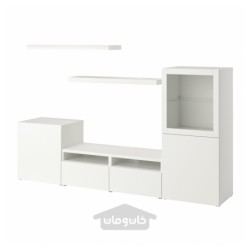 ترکیب ذخیره سازی تلویزیون ایکیا مدل IKEA BESTÅ / LACK رنگ سفید