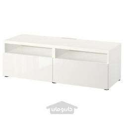 میز تلویزیون با کشو ایکیا مدل IKEA BESTÅ رنگ سفید/براق برگسویکن/سفید
