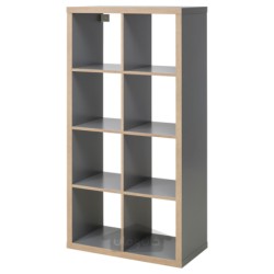 واحد قفسه بندی ایکیا مدل IKEA KALLAX رنگ خاکستری/جلوه چوبی
