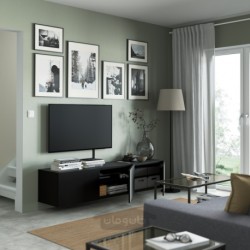 میز تلویزیون با درب ایکیا مدل IKEA BESTÅ رنگ مشکی-قهوه ای/ مشکی-قهوه ای لاپویکن