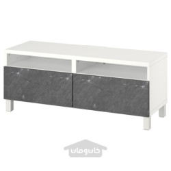 میز تلویزیون با کشو ایکیا مدل IKEA BESTÅ رنگ سفید/برگسویکن /مشکی استابارپ
