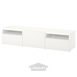 میز تلویزیون با کشو و درب ایکیا مدل IKEA BESTÅ رنگ سفید/شفید لاکسویکن