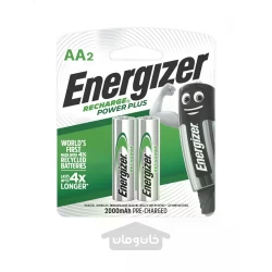 باتری قلمی شارژی AA پاورپلاس انرجایزر 2 عددی 2000 میلی آمپر Energizer