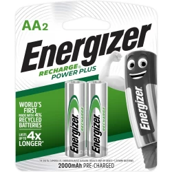 باتری قلمی شارژی AA پاورپلاس انرجایزر 2 عددی 2000 میلی آمپر Energizer
