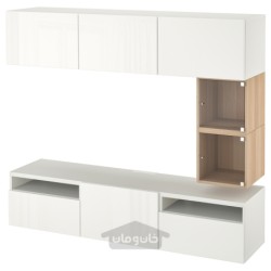 میز تلویزیون ایکیا مدل IKEA BESTÅ / EKET رنگ سفید/براق برگسویکن/سفید
