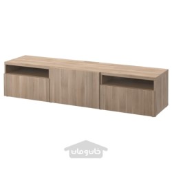 میز تلویزیون ایکیا مدل IKEA BESTÅ رنگ اثر گردوی خاکستری رنگ آمیزی شده/اثر گردوی خاکستری رنگ آمیزی شده لاپویکن