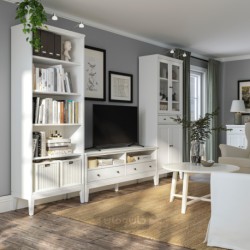 ترکیب ذخیره سازی تلویزیون ایکیا مدل IKEA IDANÄS رنگ شیشه ای/سفید