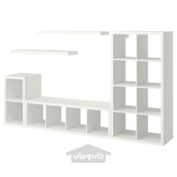 ترکیب ذخیره سازی با 2 قفسه ایکیا مدل IKEA KALLAX / LACK رنگ سفید