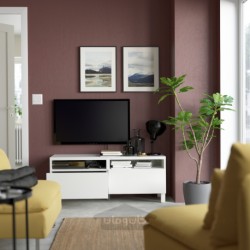 میز تلویزیون با کشو ایکیا مدل IKEA BESTÅ رنگ سفید/لاپویکن/استابارپ