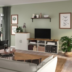 ترکیب ذخیره سازی تلویزیون ایکیا مدل IKEA SKRUVBY رنگ سفید