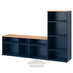 ترکیب ذخیره سازی تلویزیون ایکیا مدل IKEA SKRUVBY رنگ مشکی-آبی