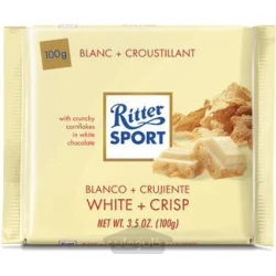شکلات سفید با کورن فلکس و برنج ترد 100 گرم ریتر اسپورت Ritter SPORT