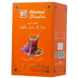 چای سیاه کیسه ای هرمی درجه یک زعفران و هل 40 گرم بارمال Bharmal