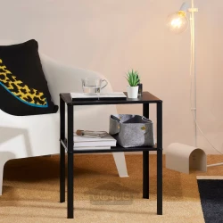 میز کنار تخت مشکی ایکیا 42x34 سانتی متر مدل IKEA KNARREVIK