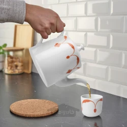 قوری نارنجی ایکیا 0.8 لیتر مدل IKEA GOKVÄLLÅ