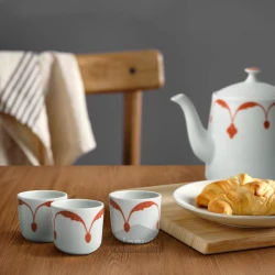 بسته 6 عددی فنجان کاوا ایکیا رنگ پرتقالی 60 سی سی مدل IKEA GOKVÄLLÅ