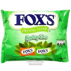 آبنبات بیضی شکل شفاف با طعم چای بهاری فاکسز 125 گرم FOX'S