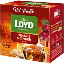 چای میوه ای لوید طعم پرتقال و زنجبیل 15 عددی 45 گرم LOYD
